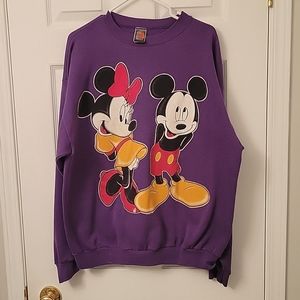 Vintage Mickey and Minnie mouse crew neck XL